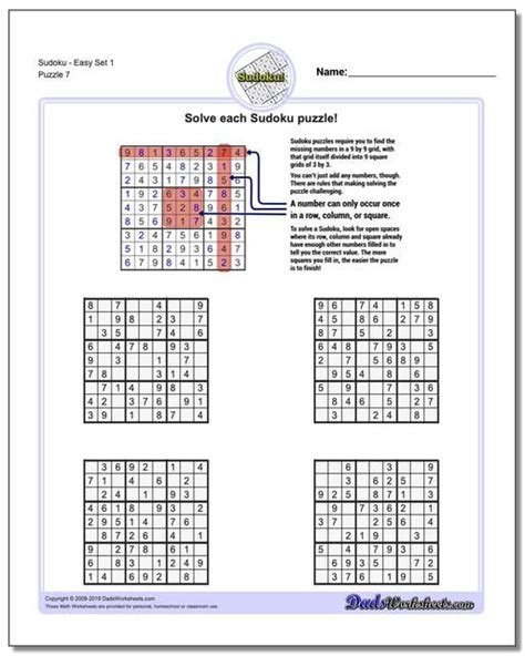 Add fun and games to this important subject and soon you'll be hearing i love math. add fun and games to this important subject and soon you'll be hearing i love math. little kids naturally love counting, sorting, doing puzzles, and dis. Printable Sudoku Puzzles | Sudoku printable, Free ...