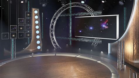 Virtual Tv Studio Chat Set 23 3d Model Cgtrader