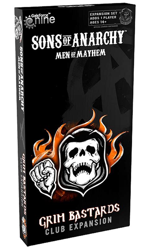 Sons Of Anarchy Men Of Mayhem Grim Bastards Club Expansion Board Game