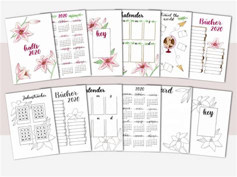 Mit unserer kostenlosen bullet journal vorlage kannst du den trend ausprobieren. Bullet Journal Starterset 2020 "Lilie" Starte jetzt mit ...
