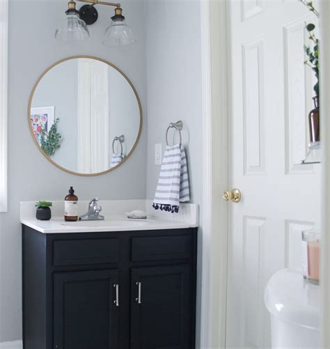 The Best 20 Diy Navy Blue And Gold Painted Vanity Bathroom Makeover