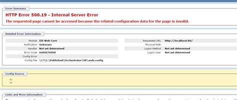Error Internal Server Error Iis Web Core Unbrick Id