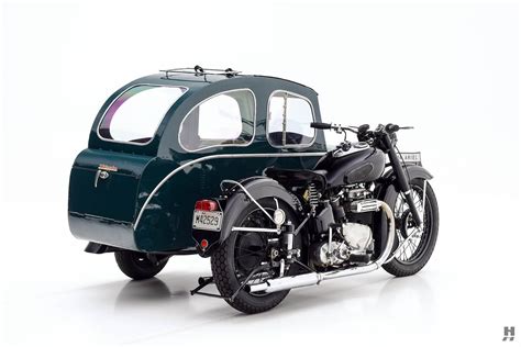 1948 Ariel Square Four Motorcycle With Sidecar