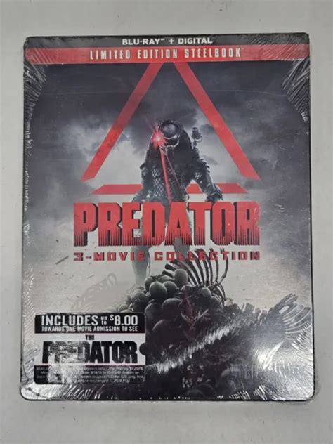 Predator 3 Movie Collection Limited Edition Steelbook Blu Ray Digital