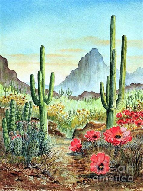 Desert Landscape Painting Landscape Tattoo Landscape Paintings