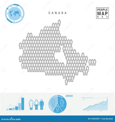 Canada People Icon Map Stylized Vector Silhouette Of Canada