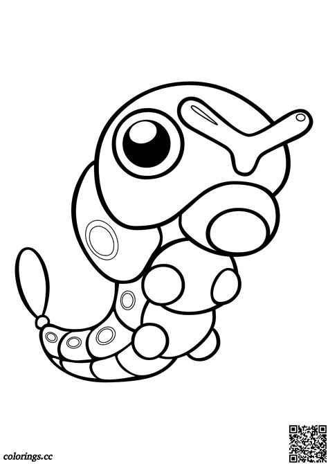 Caterpie Coloring Page Pokemon Coloring Page Coloring Home