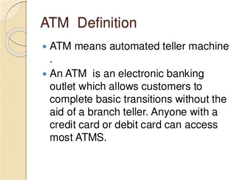 Atm With An Eye