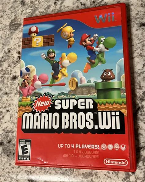 NEW SUPER MARIO Bros Wii Nintendo Complete CIB Game Manual Inserts