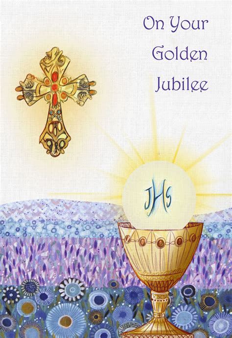 Golden Jubilee Religious Cards Gj36 Pack Of 12 2 Designs