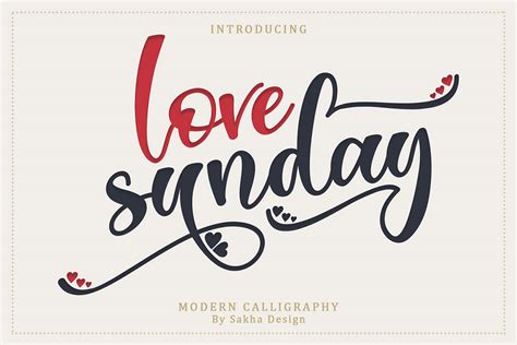Love Sunday Calligraphy Font Free Download Creativetacos