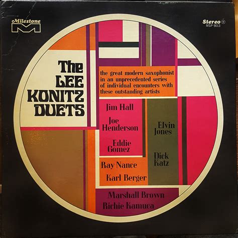 Lee Konitz The Lee Konitz Duets Vinyl Blue Sounds