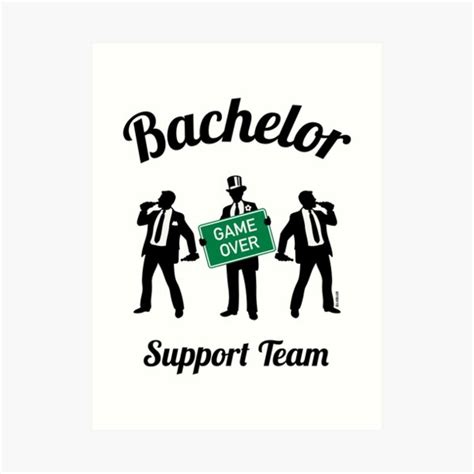 Bachelor Game Over Support Team Stag Party Art Print For Sale By Mrfaulbaum Redbubble