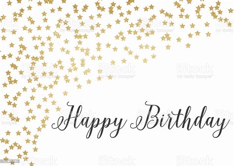 Gold Glitter Happy Birthday Background Stock Photo Download Image Now