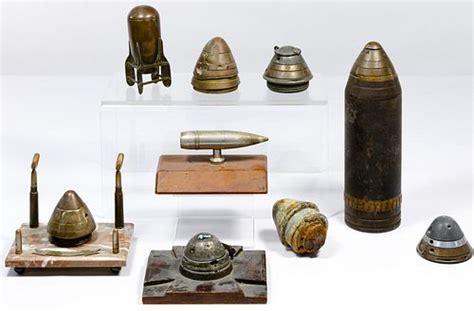 World War I Artillery Fuzes And Trench Art Assortment Sold At Auction