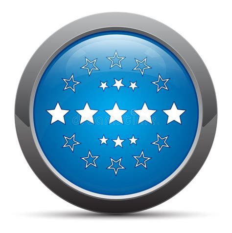 Premium Badge Icon Premium Blue Round Button Vector Illustration Stock