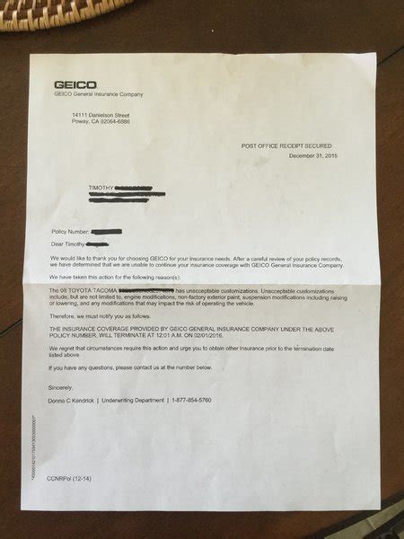 Cancelling your geico auto insurance involves a few easy steps, and only takes a few minutes. GEICO dropped my policy because of my build. Need advice. | Tacoma World