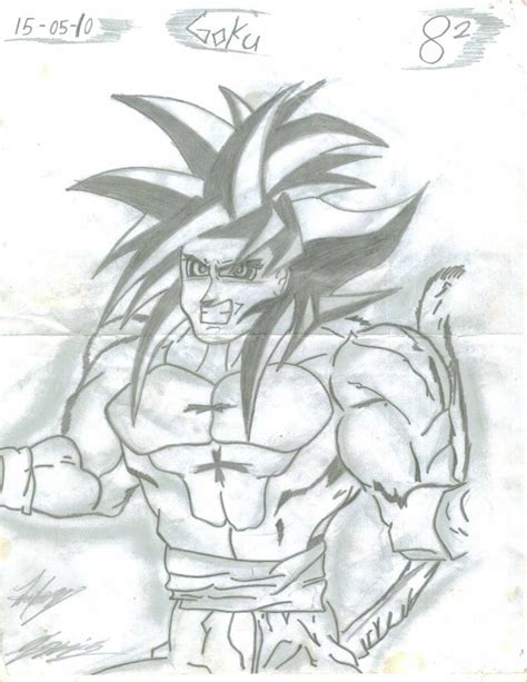 Goku Saiyan Fase 4 By Lsrez On Deviantart