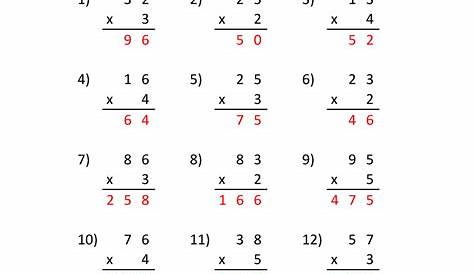 math worksheets answers