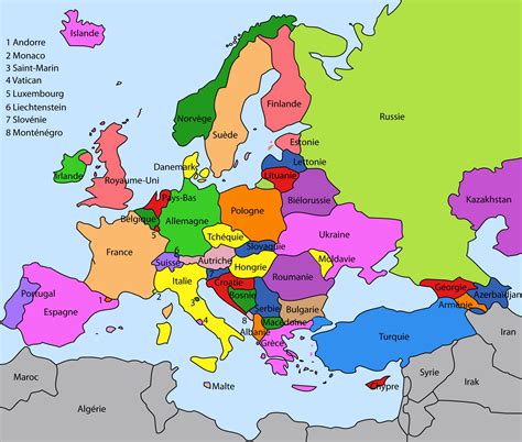 Carte Europe Géographie Des Pays Arts Et Voyages