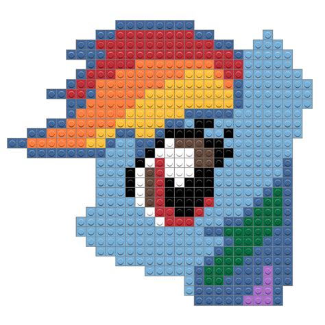 Minecraft Pixel Art Templates My Little Pony Rainbow Dash