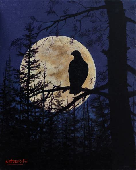 Nighthawk Acrylic On Canvas In Critters Wildlife And Birds