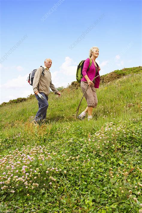 Senior Couple Hiking Stock Image F0031749 Science Photo Library