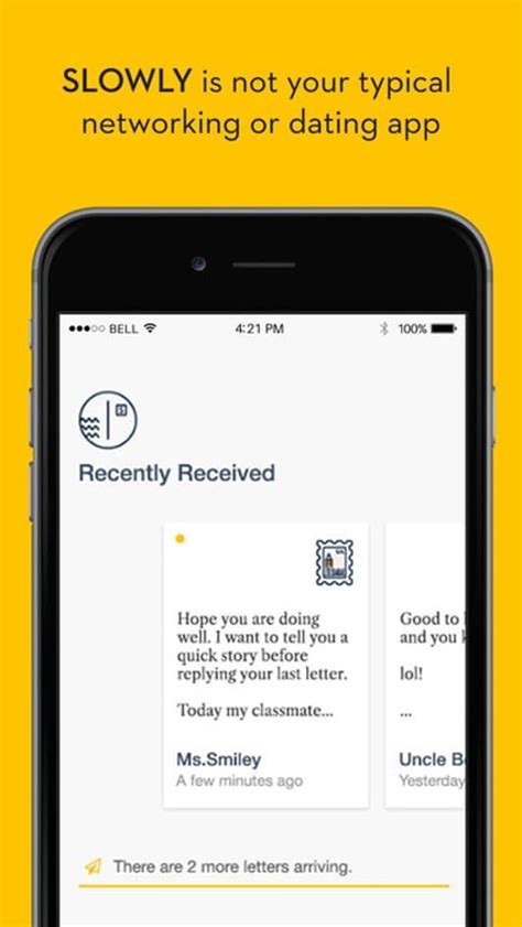 This pen pal app is entirely free to download and install. SLOWLY - Make pen pals from your smartphone. (iPhone ...