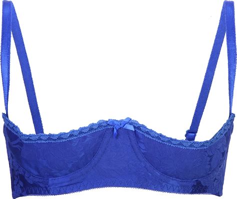 So Sexy Lingerie Floral Jacquard Underwired 1 4 Cup Shelf Bra 44 Cups A C Royal Uk Size 44b