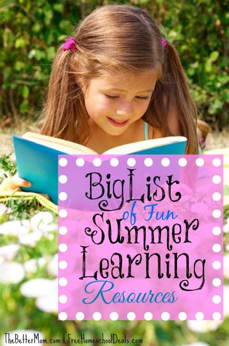 Huge List Of Fun Summer Learning Resources Science Reading