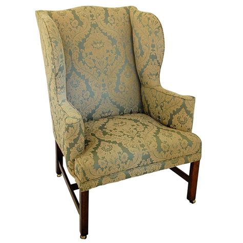 English Georgian Chippendale Mahogany Period Wing Chair At 1stdibs