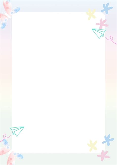 White Pastel Cute Page Border Templates By Canva In 2023 Border