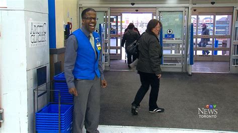 Check out this handy little video for all the details.… Brampton Walmart greeter entertains shoppers - YouTube