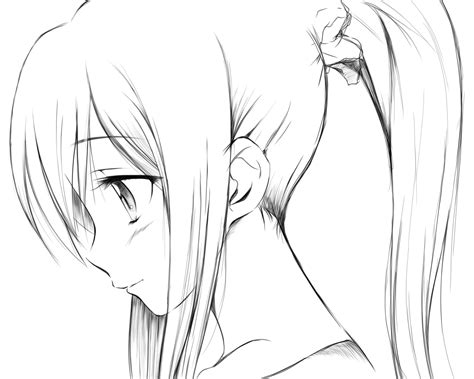 How To Draw Anime Hair Female Ponytail How To Draw Manga Up