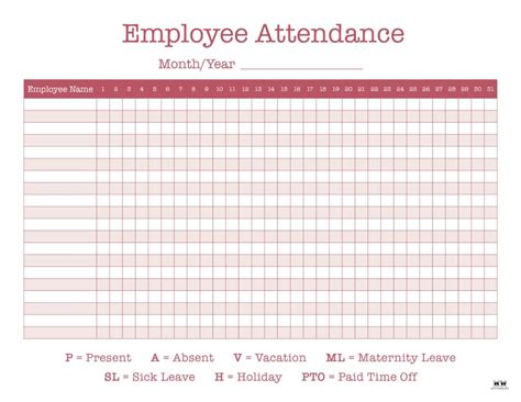 Free Printable Attendance Sheet Template Word Excel Pdf 53 Off