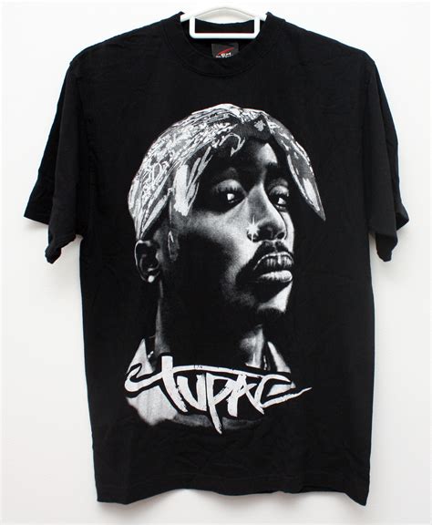 Vintage 2000s Tupac Shakur Rap Tee Mens T Shirt Black Hip Hop 2pac