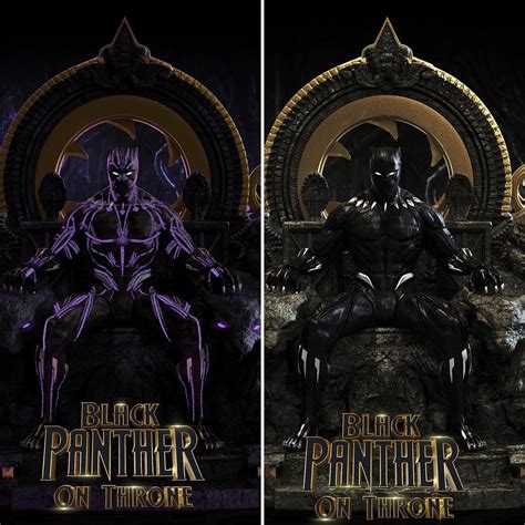 Black Panther On Throne Speculative Fiction Collectibles