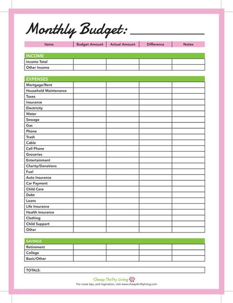 Free Printable Pdf Beginner Printable Budget Worksheet Simple Budget