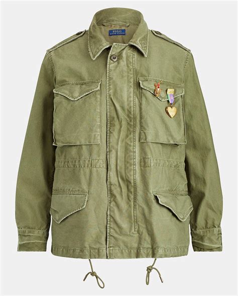 Polo Ralph Lauren Cotton Twill Military Jacket In Army Green Green Lyst