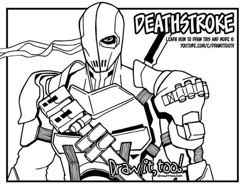 We have some unique superhero coloring pages, which your child would never get bored of. deathstroke_supervillian_coloring_page