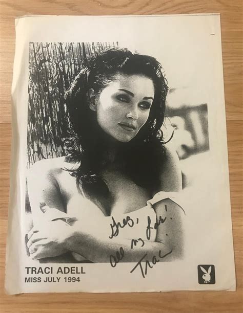 July Play Boy Playmate Traci Adell Signed X Photo Free Shipping