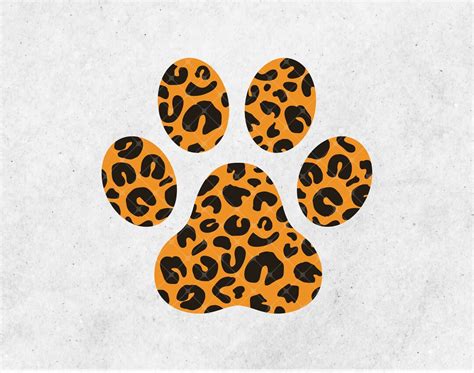 Leopard Paw Cheetah Paw Print Pet Clipart Svg File Download Etsy