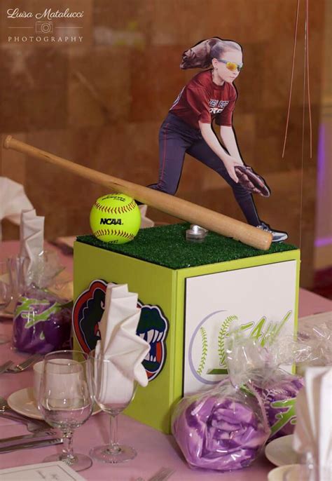 softball themed centerpiece bat mitzvahs baseballsunglasses sports