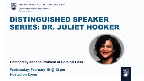 Distinguished Speaker Series Juliet Hooker Department Of Political Science