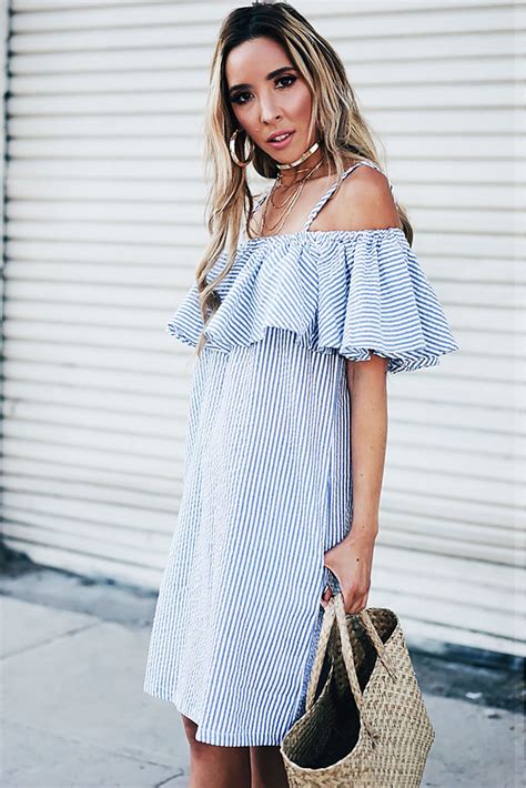 Summer Vacay Striped Ruffle Dress Elegant Outfit Dresses Preppy Summer Outfits