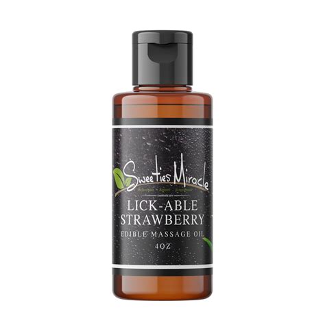 Lick Able Strawberry Edible Massage Oil 4oz — Sweeties Miracle