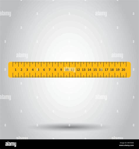 Yellow Ruler Instrument Of Measurement Vector Illustration Stock