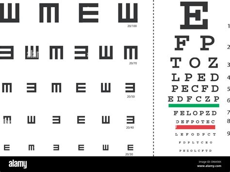 Vector Snellen Eye Test Chart Stock Vector Image And Art Alamy