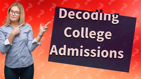 How Does The College Admissions Process Work Youtube