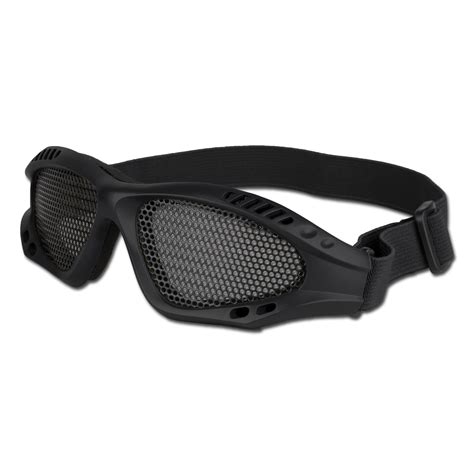 Airsoft Glasses With Metal Mesh Insert Black Airsoft Glasses With Metal Mesh Insert Black